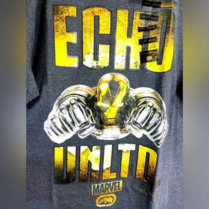 Marvel x Ecko  - Iron Man - Large Grey T Shirt - BNWT 🔴⚜️